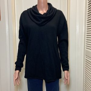 Black Isaac Mizrahi Cowlneck Cashmere Sweater